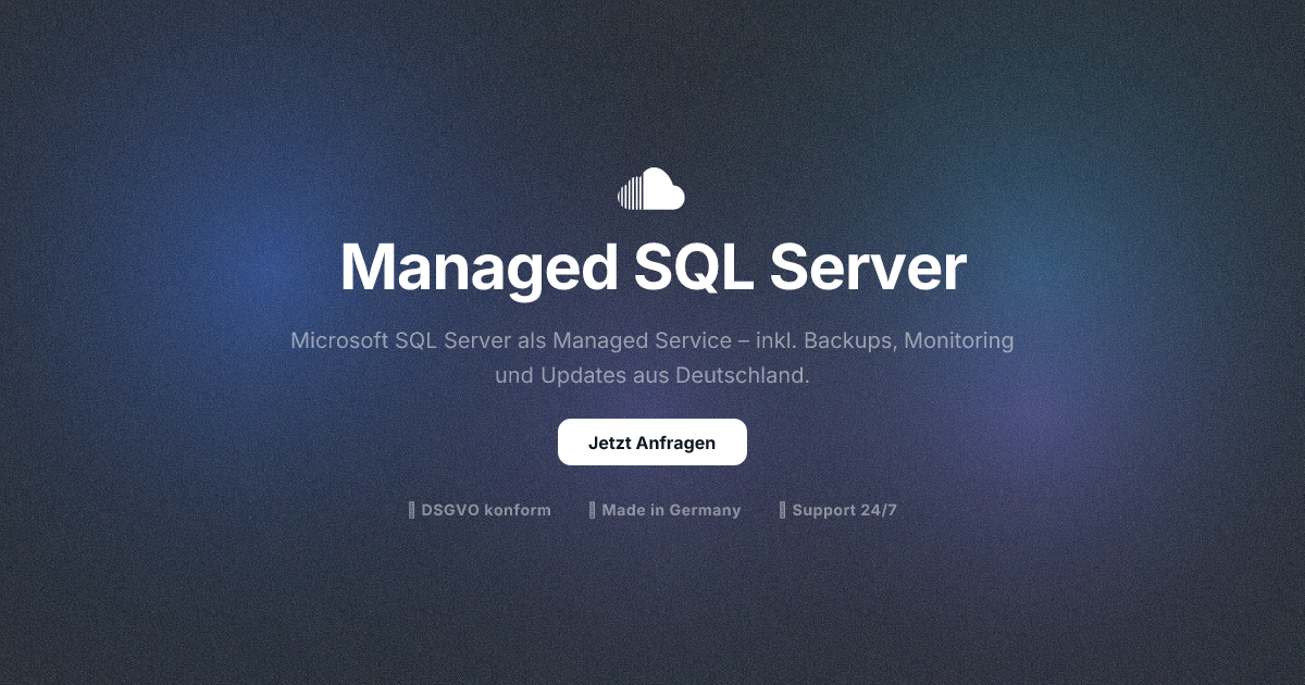 Managed SQL Server – Vollständig verwaltet | N-Clouds GmbH